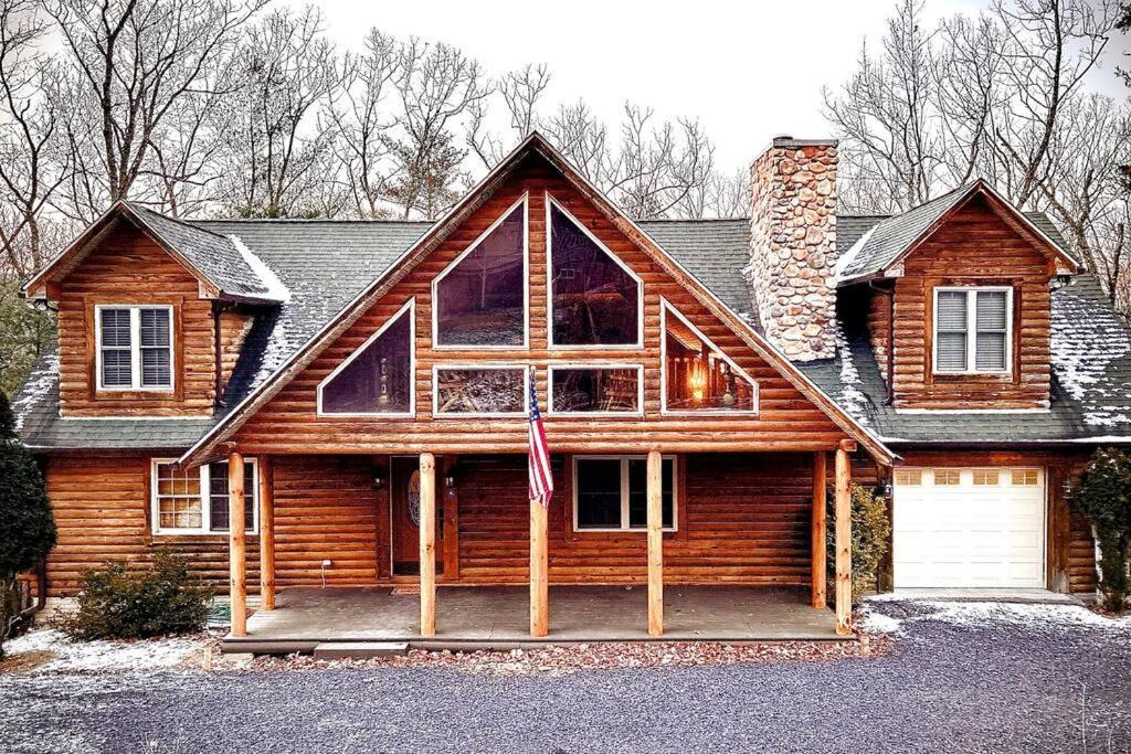 One Of A Kind Rustic Log Cabin Near Bryce Resort - Large Game Room - Fire Pit - Large Deck - Bbq Basye Esterno foto